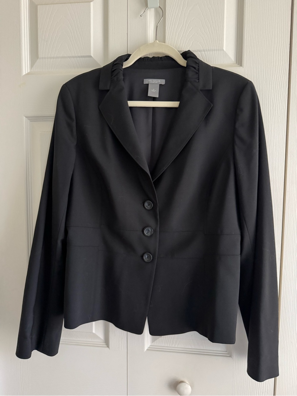 Brand New Ann Taylor Stretch Wool Blazer Black , 12